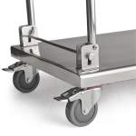 Wózek METRO, ze stali nierdzewnej, składany, 100 kg, 820x520 mm