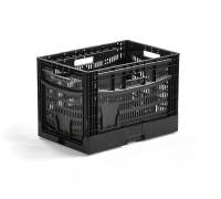 Składana skrzynka RILEY z tworzywa sztucznego, 600x400x410 mm