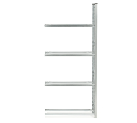 Regał na opony, 4 półki, moduł dodatkowy, 2500x1200x400 mm