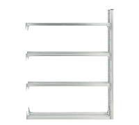 Regał na opony, 4 półki, moduł dodatkowy, 2500x2100x400 mm