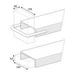Przedłużki wideł, 1525x155 mm, 2 sztuki