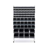 Regał z pojemnikami jednostronny, 66 pojemników
