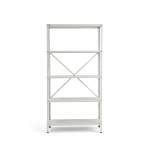 Regał POWER moduł podstawowy, 1970x1010x400 mm, szary