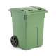 Zielony kontener na odpadki o poj. 370 l - 745x800x1075mm