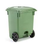 Zielony kontener na odpadki o poj. 370 l - 745x800x1075mm - wszystkodomagazynu.pl