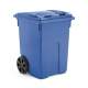 Niebieski kontener na odpadki o poj. 370 l - 745x800x1075mm