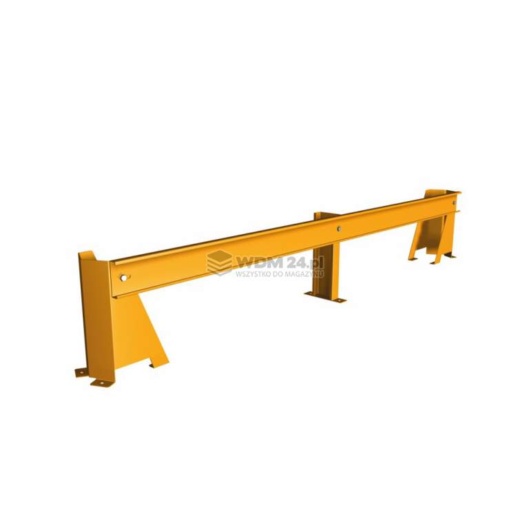 Odbojnica ramy regału podwójnego, dł. 2530 mm, profil 120X40X20X4 ze słupkiem środkowym C