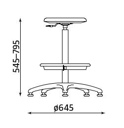 Stołek GOLIAT PU ts12 + Ring Base