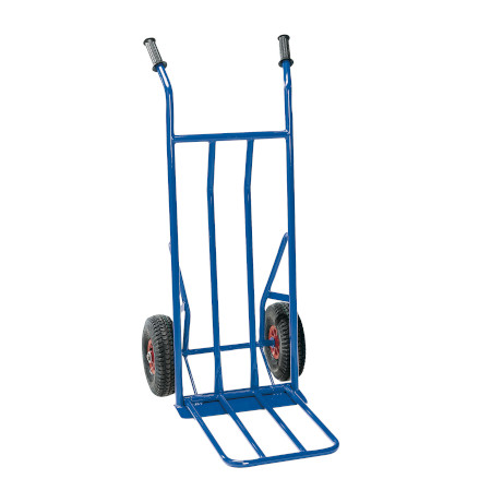 Wózek magazynowy, udźwig 250 kg, koła pneumatyczne Wózek magazynowy, udźwig 250 kg, koła pneumatyczne